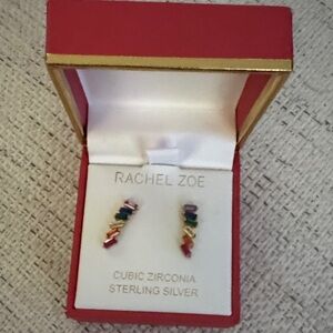 Rachel Zoe Colorful Cubic Zirconia Earrings